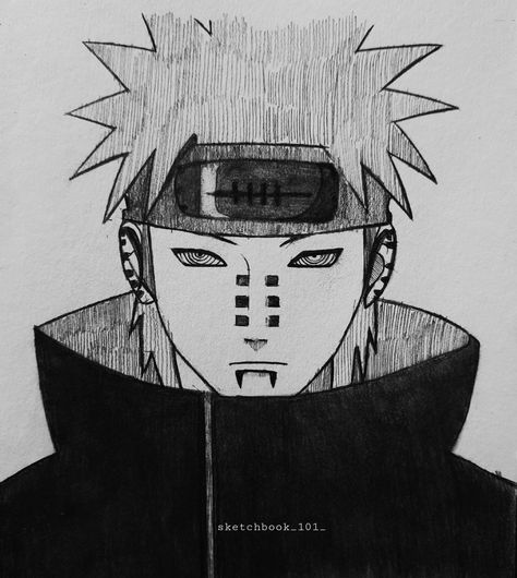 Yahiko pain akatsuki sketch Pain Sketch, Sketch Naruto, Pain Yahiko, Naruto Pain, Pain Naruto, Naruto Fanart, Naruto Drawings, Paint Ideas, Lock Screen