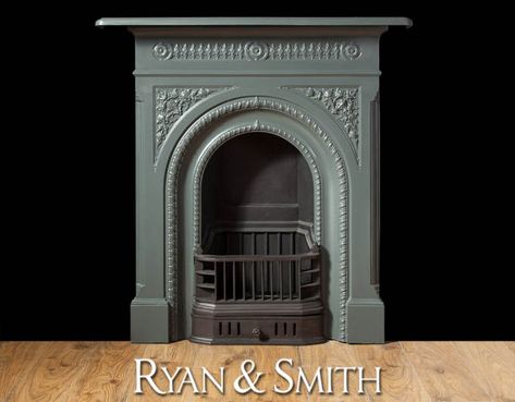 Cast Iron Fireplace Bedroom, Fireplace Restoration, Edwardian Fireplace, Faux Fireplace Mantels, Iron Stone, Fireplace Cover, Wood Stove Fireplace, Paint Fireplace, Room Fireplace