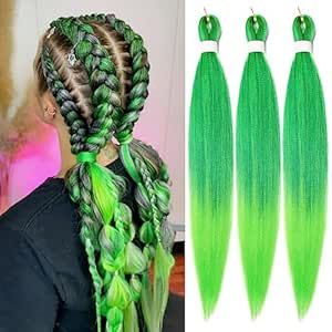 Purple Braiding Hair, Pre Stretched Braiding Hair, Jumbo Braiding Hair, Ombre Green, Rave Hair, Dreadlock Extensions, Crochet Braids Hairstyles, Braids Hair, Braid In Hair Extensions