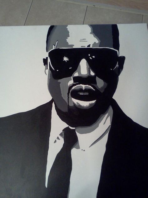 Kanye Painting, Kanye West Drawing, Kanye West Painting, Kanye West Art, Sketch Book Idea, Art Gcse Ideas, Kanye West Albums, Art Portfolio Ideas, Vision Ideas