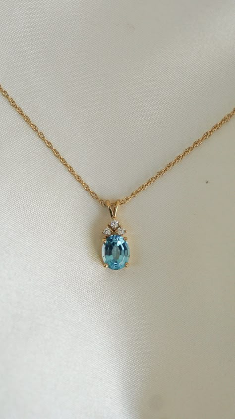 Blue topaz necklace