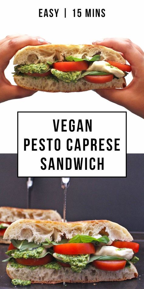 Vegan Breakfast Sandwich, Cashew Mozzarella, Bowls Healthy, Mark Sisson, Ciabatta Roll, Pesto Sandwich, Caprese Sandwich, Breakfast Sandwich Recipes, Acai Bowls