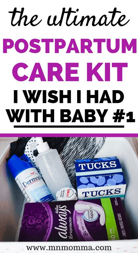 Postpartum Care Kit DIY. Make your own postpartum essentials basket to help speed up your recovery after childbirth. This kit has everything from the best pads postpartum to tucks pads and dermaplast. Easily make your own postpartum basket to stash in your bathroom to recovery quickly at home after having a baby. #postpartum #postpartumtips #postpartumcarekit #carekit #newmom #recovery #newbaby Postpartum Self Care Basket, Post Partum Recovery Kit, Postpartum Basket, Post Partum Pads, Tucks Pads, Postpartum Pads, Postpartum Care Kit, Postpartum Essentials, Pregnancy Hacks