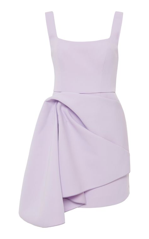 Clarke Square Neck Drape Mini Dress by ACLER for Preorder on Moda Operandi Casual Formal Dresses, Elegant Dresses Classy, Alexandre Vauthier, Satin Mini Dress, Knit Midi Dress, Looks Vintage, Fancy Dresses, Purple Dress, Moda Operandi