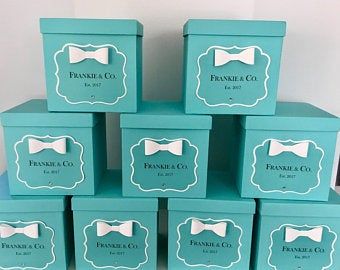 Baby Shower Card Box, Money Card Box, Tiffany Baby Showers, Sweet 16 Centerpieces, Personalized Candy Bars, Tiffany Theme, Box Centerpiece, Tiffany Bridal Shower, Tiffany Party