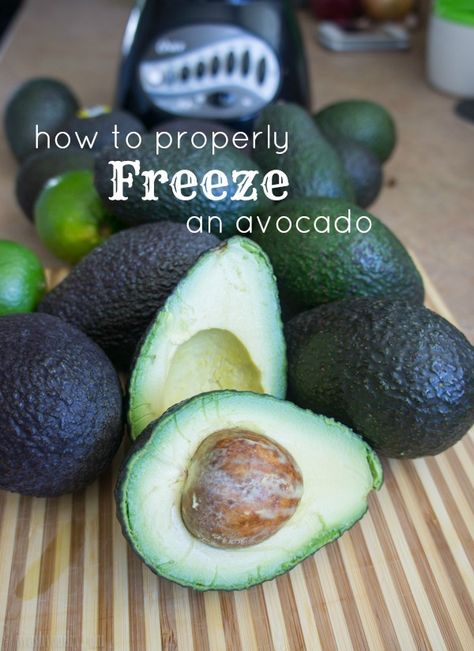 How to Properly Freeze an Avocado Frozen Avocado Uses, Frozen Avocado, Freeze Avocado, Carb Sides, Freezing Vegetables, Food Info, Freezer Cooking, Avocado Recipes, Freezer Meals