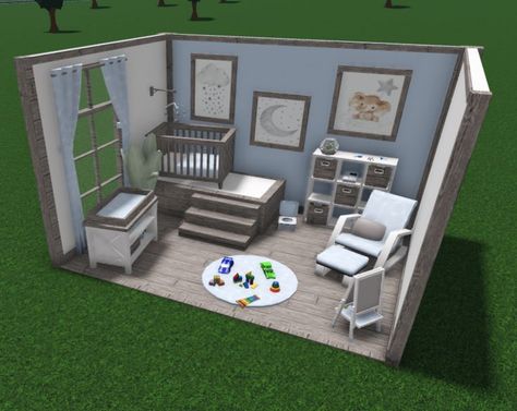 Bloxburg Nursery Ideas Aesthetic, Bloxburg Toddler Room Ideas, Bloxburg Toddler Room, Nursery Bloxburg, Bloxburg Kids Room Ideas, Bloxburg Baby Room Ideas, Bloxburg Nursery Ideas, Bedrooms Bloxburg, Bloxburg Kids Room