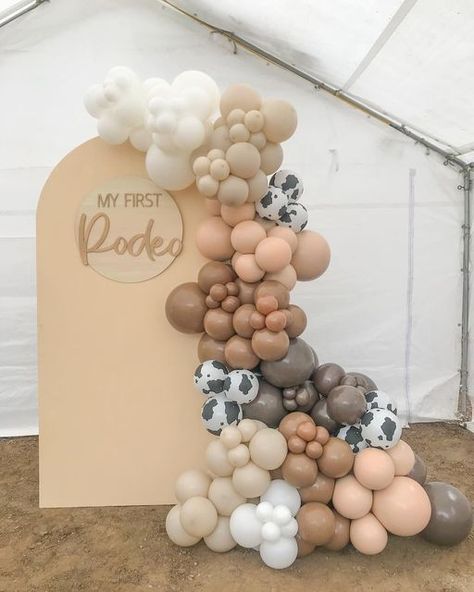 Number 1 Birthday Decoration, Neutral Rodeo Birthday, 1st Rodeo Balloon Arch, First Rodeo Themed First Birthday, First Rodeo Birthday Party Decorations, First Rodeo Birthday Balloons, My First Rodeo Balloon Garland, My First Rodeo Birthday Backdrop, 1st Rodeo Backdrop