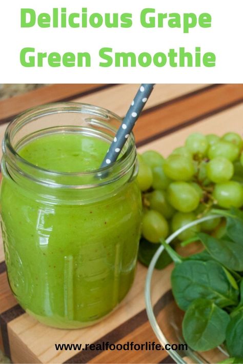 Smoothie With Green Grapes, Grape Smoothie Recipes Healthy, Smoothies With Grapes, Recipes Using Green Grapes, Green Grape Smoothie Recipes, Grapes Smoothie Recipes, Green Grape Dessert, Recipes With Green Grapes, Green Grape Recipes