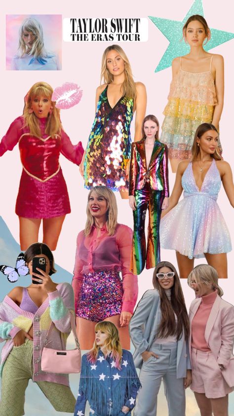 Lover Themed Outfit, Taylor Tour Outfits, Lover Taylor Swift Aesthetic Outfits, Lover Tour Outfits, Plus Size Taylor Swift Concert Outfit, Taylor Swift Outfit Eras, Lover Concert Outfit, Lover Inspired Outfits, Lovers Era Outfits