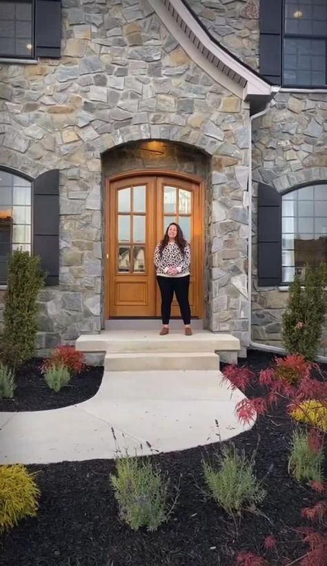 Devonshire Manor Walkthrough | Join Rachel for a tour of our Devonshire Manor model home at our community of Ventry at Edgmont Preserve in Newtown Square, PA! Call 717-925-3924, send... | By Keystone Custom Homes | Facebook | Rachel with Keystone Custom Homes and we are here at the brand-new Devonshire Manor model home at Bent Street at Edgmont Preserve here in Delaware County, Pennsylvania. Starting here on this exterior, our manner elevation features this beautiful stone. We've chosen black wi Two Chandeliers, Bold Front Door, Library Nook, Beach Style House Plans, Model Home, Model Homes, Delaware, Custom Homes, Pennsylvania