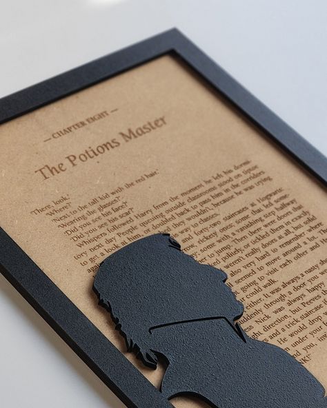 Wood Wall Art - Master of Potions - Severus Snape - Harry Potter Book Section 2 Layered - The Philosopher's Stone Section - Gift for HP Fan Wall Art Harry Potter, Birthday Present For Best Friend, Gift Ideas For Boyfriend Birthday, Anniversary Gift Ideas For Boyfriend, Boyfriend Birthday Present, Ideas For Boyfriend Birthday, Present For Best Friend, Year Anniversary Gift Ideas, 1 Year Anniversary Gift