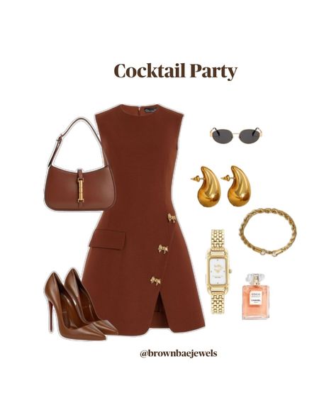 Elevate your style with our Rope Bracelet and Teardrop Earrings! ✨ This chic brown dress, paired with gold accessories, is perfect for any formal occasion, from business meetings to cocktail parties. Complete your look with these statement jewelry pieces that add sophistication and elegance. 💼🍸 Shop the full collection now from the link in bio! 🛍️ . . Jewelry, Small business India, explore, trendy, fyp #goldplatedjewellery #fashionjewellery #goldplatedjewelry #goldplated #stainlessstee... Gold Statement Earrings Formal, Statement Earrings Formal, Jewelry Small Business, Earrings Formal, Diwali Sale, Gold Statement Earrings, Cocktail Parties, Chunky Rings, Waterproof Jewelry