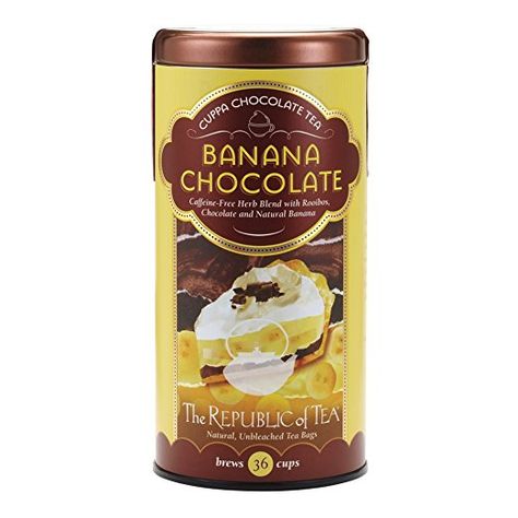 The Republic Of Tea Banana Cuppa Chocolate Tea Bags, 36 Tea Bags Banana Tea, Banana Dip, The Republic Of Tea, Stash Tea, Dessert Tea, Tea Sampler, Rooibos Tea, Banana Cream Pie, Banana Chocolate