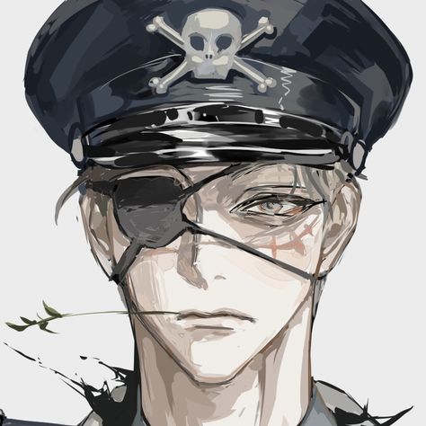 Guy With Mask Drawing, Oc With Eyepatch, Character With Eyepatch, Eyepatch Character Design, Eye Patch Drawing, Soldier Oc, Mask Drawing, 캐릭터 드로잉, Animation Art Character Design