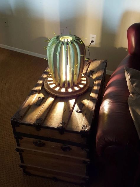 Cactus Lamp, Western Bedroom Decor, Western Rooms, Western Bedroom, Decor Western, Barrel Cactus, Cactus Decor, Saguaro Cactus, Room Lamp