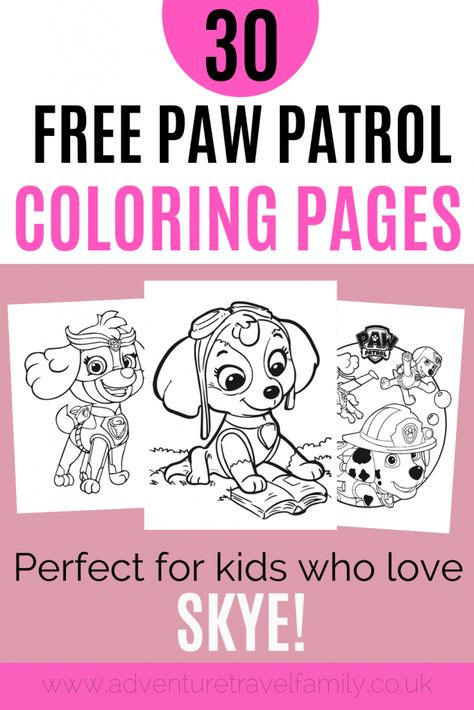 If you're after Paw Patrol Skye coloring pages, and others featuring the rest of the gang, you're in the right place! Download this free 30 page coloring e-book and find out where to get even more free printables. Includes ideas on what to do with your kids' artwork when they've finished coloring! #pawpatrolcoloring #pawpatrolskye #pawpatrolactivities Free Paw Patrol Coloring Pages, Paw Patrol Activities, Paw Patrol Skye, Skye Paw, Decorated Gift Bags, Paw Patrol Characters, Paw Patrol Coloring, Paw Patrol Coloring Pages, How To Make An Envelope