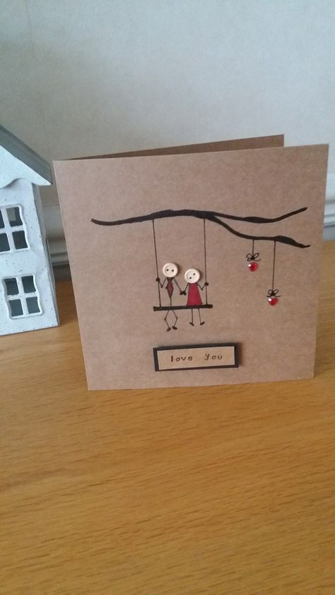 Birthday Cards Handmade Creative, Greeting Cards For Anniversary, Stickman Couple, Birthday Presents For Girlfriend, Birthday Present For Boyfriend, Presents For Girlfriend, Birthday Card Sayings, Husband Birthday Card, Birthday Cards For Boyfriend