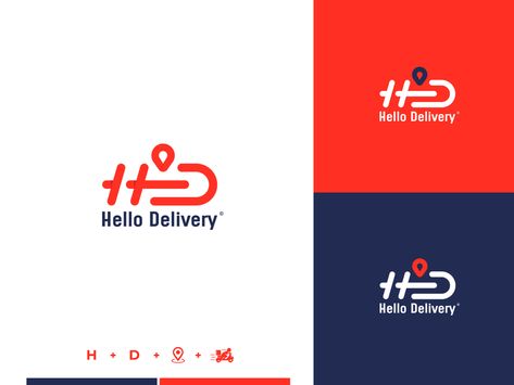 Delivery Company Logo, Agency Website Inspiration, Heraldic Eagle, Modern Logotype, Logistics Logo, Red And Blue Logo, Graphic Branding, Stationery Business, Logo Branding Design