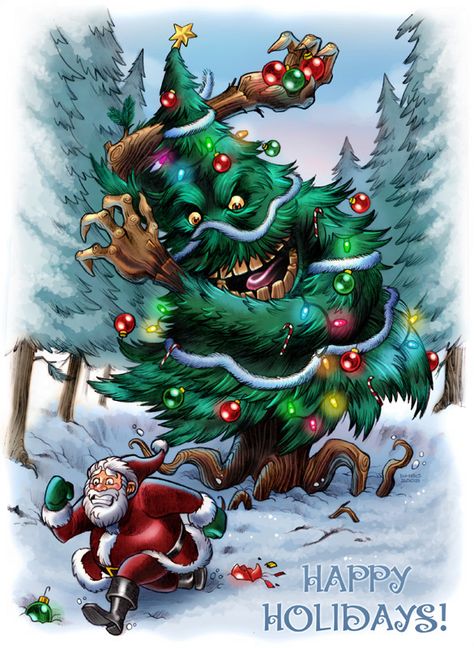 Something wicKED this way comes....: Tuesday's Terror Trees (Creepmas Day 4) Scary Christmas, Christmas Horror, Creepy Christmas, Dark Christmas, Cartoon Christmas, Black Christmas, Christmas Cartoons, Christmas Past, Merry Little Christmas