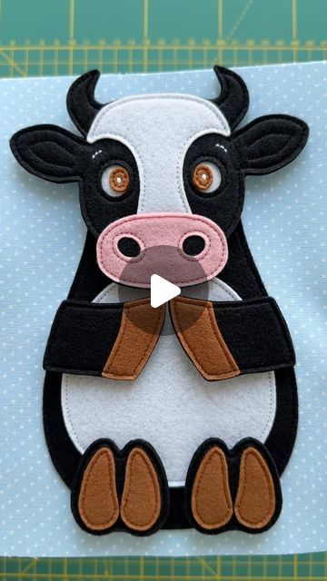 Cow Sewing Pattern, Cow Applique, Silent Book, Puzzle Activity, Travel Kids, Instagram Creator, Quiet Book Patterns, Book Maker, Sewing Instructions