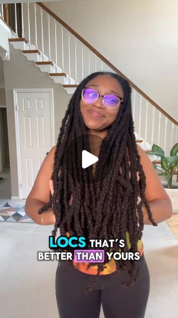 Chauntae on Instagram: "The variety of locs is amazing!
 
There are moments (remember MOMENTS) where I wish my locs were thicker or thinner but I always snap back and realize my locs are perfect for me.

We jump on social media and see other locs and think dang why don’t my locs look like that?? So we comb them out and start over and then guess what? They still don’t look like that.

Your locs will always look like YOURS! And they are beautiful. Remember that!

Be blessed ❤️

#locs #locjourney #loccommunity #dreadlocks #explore #loclivin" Long Locs With Curly Ends, Long Dreads, Better Than Yours, Be Blessed, Perfect For Me, Snap Back, Snap Backs, Locs, Be Perfect