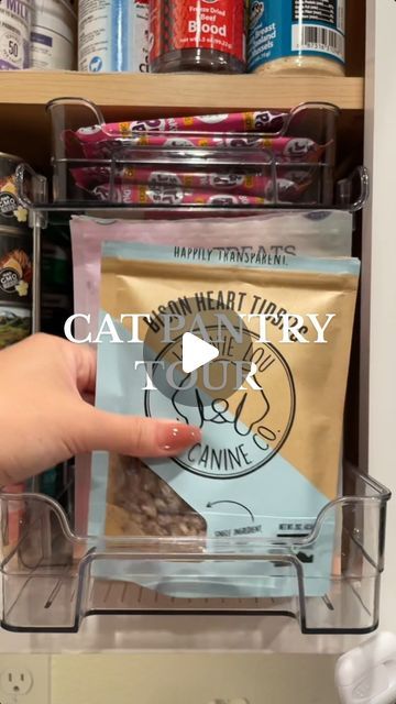 Simple Kitties on Instagram: "✨CAT PANTRY TOUR✨ 
(Full version on TikTok)

It’s been a while since I did a cat pantry walkthrough, so here’s a breakdown of my current supplements and treats, and their benefits! We always try to opt for single-ingredient treats when possible, and rotate between supplements daily. 

As a reminder, treats should be kept to 10% or less of your cat’s daily intake, and are always optional when adding to meals. 🍽️ Complete and balanced cat foods are already formulated to meet their nutritional requirements, so I rotate between treats and feed all things in moderation to avoid excessive vitamins or minerals. We typically use one type of treat 1-2 times a week. 

As a first time cat parent, I’m constantly researching and learning ✍🏻 All of the info shared in this Cat Food Organization Ideas, Food Organization Ideas, Pantry Tour, Pet Instagram, Cat Parenting, Cat S, Food Pantry, Instagram Ideas, Cat Food