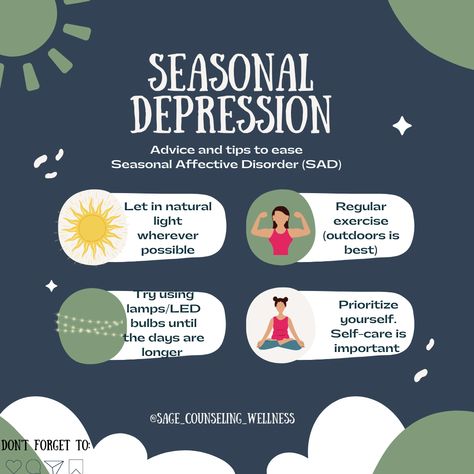 Seasonal Affective Disease, Seasonal Affective Tips, Comforting Art, Premarital Counseling, Seasonal Affective, Winter Wellness, Mental Health Recovery, Holiday 2024, Light Exercise