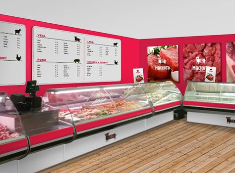 . Butcher Store, Window Ads, Chicken Store, Meat Store, Cafe Exterior, Inside Shop, Chicken Shop, Meat Shop, Grocery Store Design