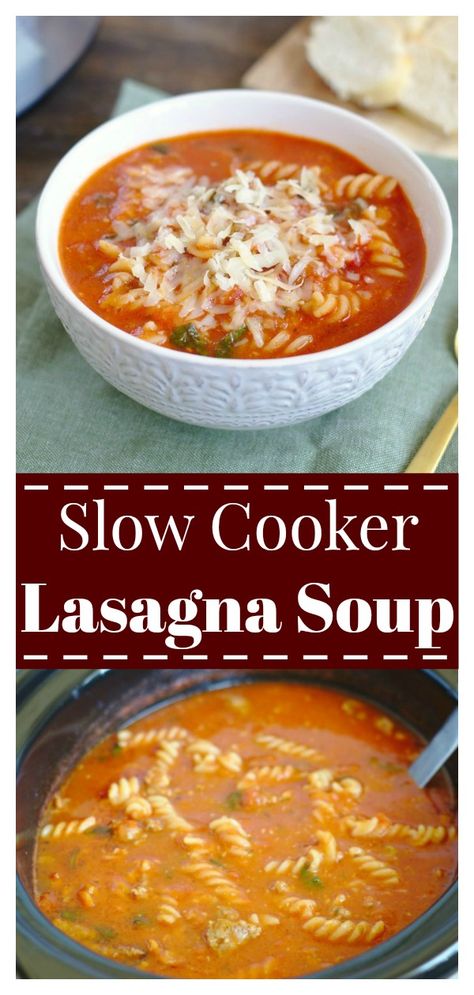 Crockpot Lasagna Soup Recipe, Slow Cooker Lasagna Soup, Lasagna Soup Crockpot, Best Soup, Lasagna Soup Recipe, Crockpot Lasagna, Slow Cooker Lasagna, Traditional Lasagna, Lasagna Soup