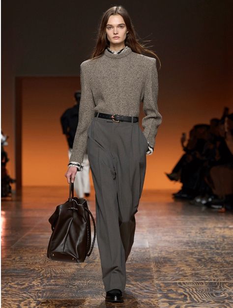 Grey Knitwear, Floral Slippers, Bias Cut Dress, Grey Trousers, Trend Report, Trends 2024, Runway Collection, Fashion Seasons, Winter 2024