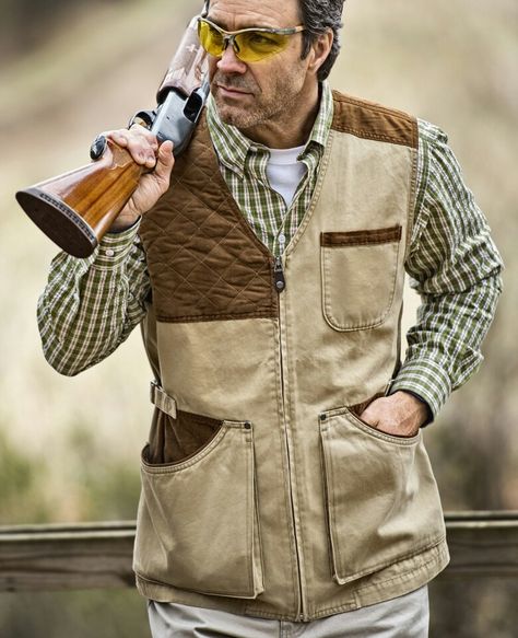 Skeet Shooting Outfit, Shooting Range Outfit, Fall Fashion Vest, Mens Fashion Outdoor, Skeet Shooting, Sporting Clays, Mens Waistcoat, Hunting Vest, Men's Waistcoat