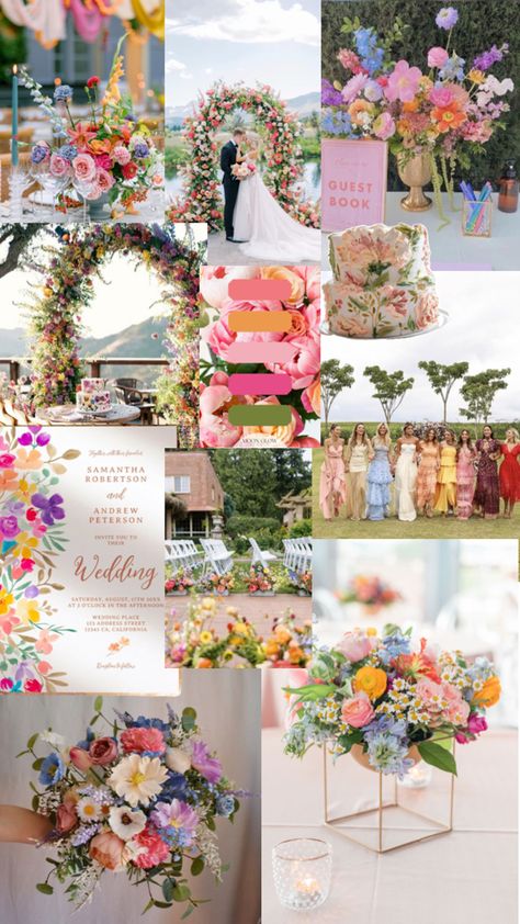 Wedding Photos, Wedding Decorations, Collage, Flowers