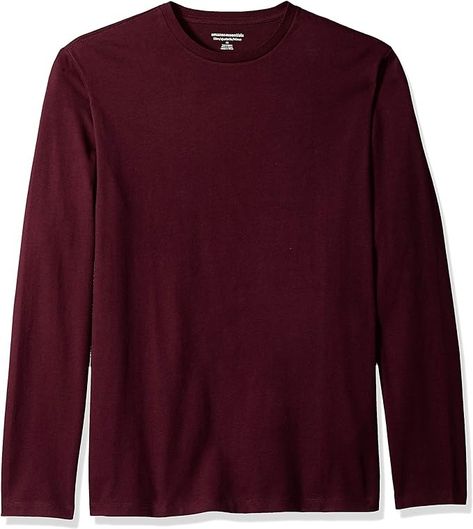 Amazon.com: Amazon Essentials Men's Slim-Fit Long-Sleeve T-Shirt, Burgundy, Small : Clothing, Shoes & Jewelry Amazon Essentials, New Fashion Trends, Long Sleeve Tee Shirts, Mens Essentials, Accessories Clothing, Pocket Tshirt, Slim Fit Men, Pocket Tee, Polo Shirts