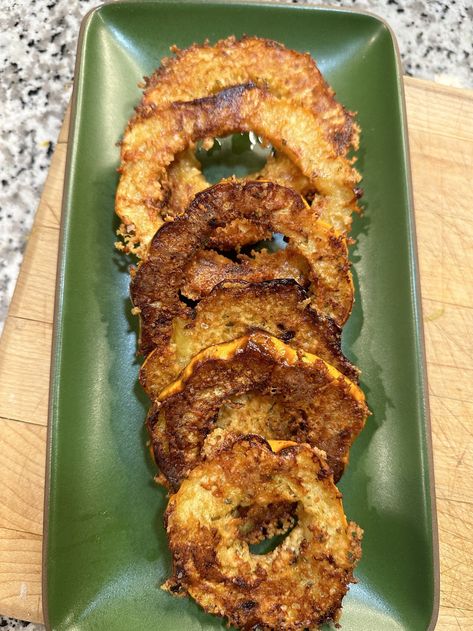 Chouquette Kitchen, Parmesan Acorn Squash, Acorn Squash Rings, Squash Rings, Short Rib Beef Stew, Recipes Squash, Parmesan Squash, Squash Bake, Crispy Parmesan Potatoes