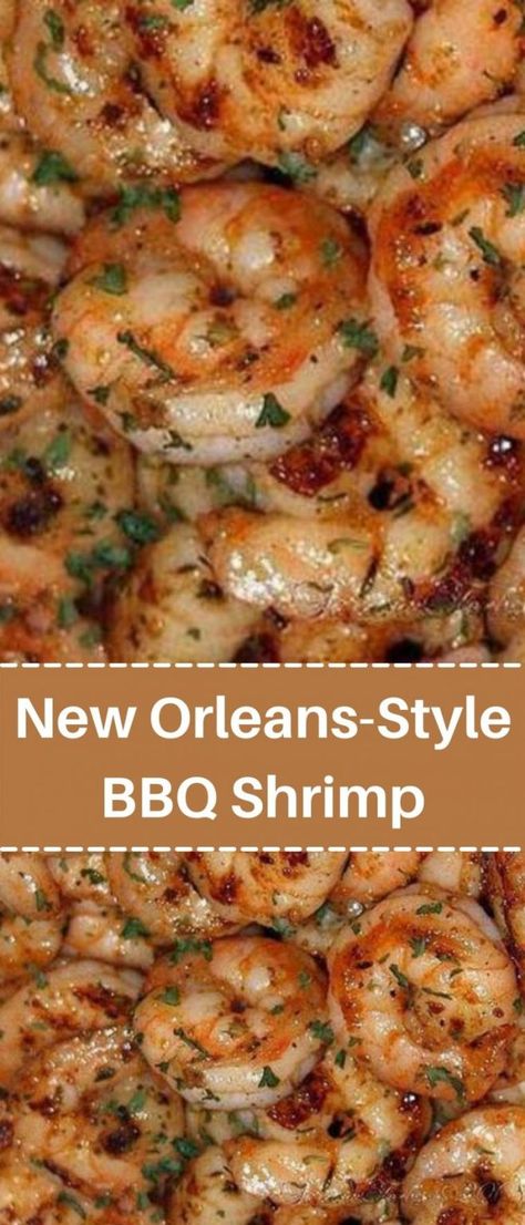 New Orleans-Style BBQ Shrimp Shrimp New Orleans Recipe, Shrimp Healthy, New Orleans Bbq Shrimp, Shrimp Bbq Recipes, Great Dinner Recipes, New Orleans Recipes, Shrimp Scampi Recipe, Bbq Shrimp, Scampi Recipe