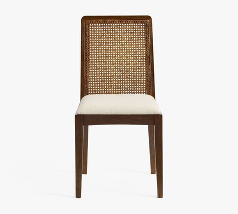 Monty Cane Dining Chair | Pottery Barn Coastal Dining Chairs, Pottery Barn Kitchen, Cane Dining Chairs, Cane Back Chairs, Chair Vintage, High Back Dining Chairs, Comfortable Dining Chairs, Cane Dining Chair, Cane Chair