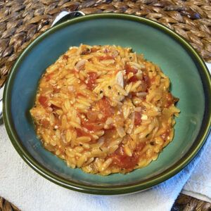 Manestra — Greek Chicken with Orzo in Tomato Sauce - Sweet Greek Manestra Recipe, Chicken With Orzo, Chicken Orzo, Tomato Sauce Recipe, Greek Chicken, Main Course Recipes, Chicken Seasoning, Orzo, Simple Recipe