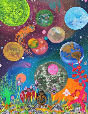 Une galaxie imaginaire... - Site de jauraisduetrefleuriste ! Cosmic Cowboy, Planet Painting, Lost Planet, Kids Art Class, Art Workshop, Childrens Art, Art Plastique, Kids Art Projects, School Projects