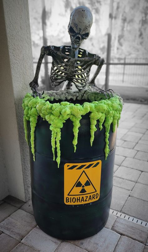 Loving this DIY project ..very simple Happy Halloween 🎃 come check out my page for more ideas Biohazard Halloween, Horror Party, Halloween 2024, Happy Halloween, Skeleton, Craft Ideas, Diy Projects, Halloween