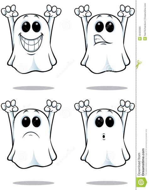 Different Facial Expressions, Ghost Illustration, Galletas Halloween, Easter Templates Printables, Cartoon Ghost, Imprimibles Halloween, Deco Halloween, Craft Halloween, Green Alien