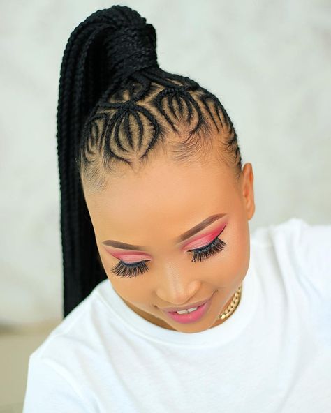 Braids| Braided hairstyles | Braided Cornrow hairstyles | Box Braids | Cornrow hairstyles Trendy Hairstyles 2022, African Hair Styles, Cornrow Ponytail Styles, New Trendy Hairstyles, African Lifestyle, Carrot Hairstyles, Latest Hair Braids, Hairstyles Box Braids, Short Box Braids Hairstyles