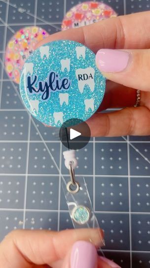 22K views · 1.3K reactions | What badge should we do next? 🦷🩵
These are available on our shop!! Link in bio 
•
•
•
#badgereel #dentalassistant #custombadgereel #resinbadgereel #resin #rda | MADE BY AMANDA♡🐾☆ Beaded Projects, Dental Assistant, Badge Reel, Link In Bio