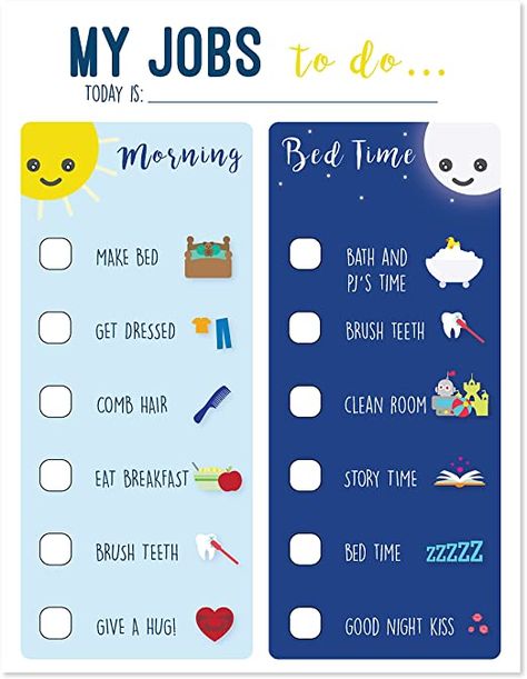 Bedtime Checklist For Kids, Home Behavior Charts, Daily Routine Chart For Kids, Bedtime Routine Chart, Morning Routine Chart, Kids Routine Chart, Babysitting Activities, Daily Routine Chart, Child Behavior Chart