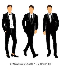 Tuxedo Illustration, Black Tie Men, Men's Tuxedo Styles, Black Tuxedo Wedding, Tuxedo Styles, Fashion Sketches Men, Wardrobe Planner, Caricature Wedding, Wedding Caricature