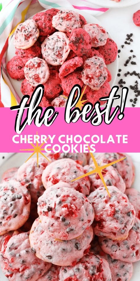 Maraschino Cherry Cookies Maraschino Cherry Cookies, Maraschino Cherries Recipes, Cherry Cookies Recipes, Christmas Desert, Chocolate Cherry Cookies, Christmas Cookie Recipes Holiday, Cherry Cookies, Cherry Chocolate, Cherry Desserts