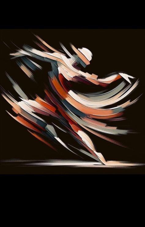 Abstract Dancing Figures, Abstract Dancer Painting, Abstract Poses, Modern Dance Art, Futurist Painting, Distortion Art, Movement Art, Abstract Figure Art, Dancer Painting