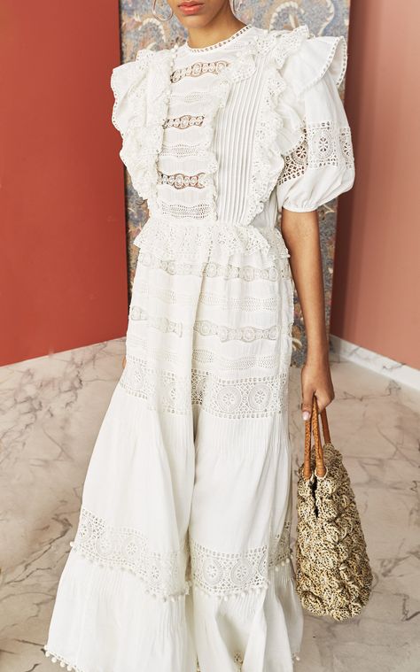 Click product to zoom Cherry Print Dress, Mode Boho, Vestidos Vintage, Style Maxi Dress, Looks Style, White Fashion, Ulla Johnson, Ruffle Dress, Moda Operandi