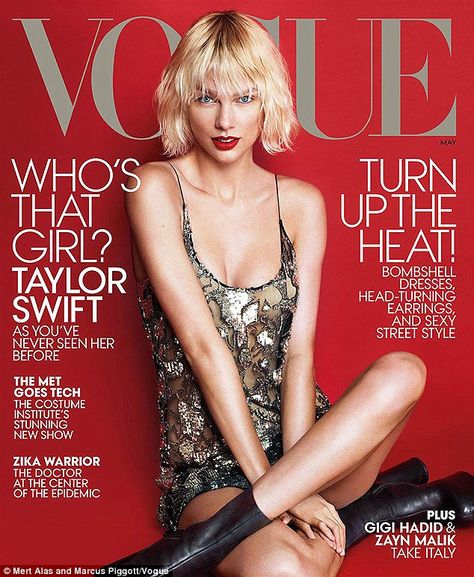 Taylor Swift - May Vogue 2016 - Saint Laurent Taylor Swift Magazine, Taylor Magazine, Gigi Hadid And Zayn Malik, Gigi Hadid And Zayn, Mert And Marcus, Swift Taylor, Bombshell Dress, Vogue Magazine Covers, Taylor Swift New