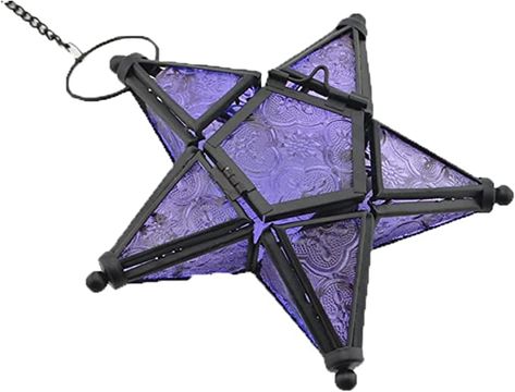 Decoravtive Lantern Candle Holder for Home Patio Garden Decoration Purple Hanging Star Light, Birthday Party Home, Hanging Candle Lanterns, Candle Lit Wedding, Lantern Wedding, Star Purple, Star Lantern, Lantern Hanging, Star Lanterns